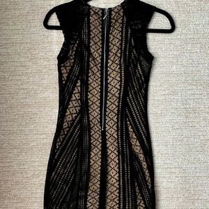 Bar III xxs mini dress black/tan